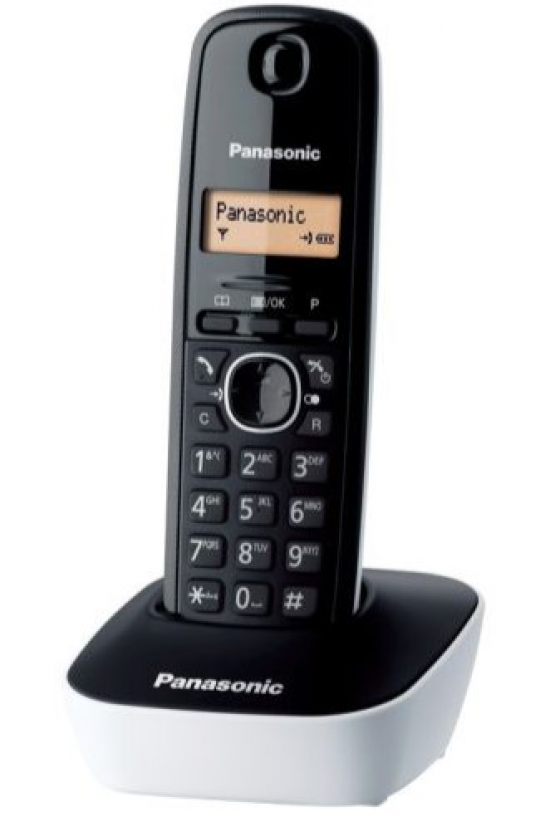 Teléfono inalámbrico Dect Panasonic KX-TG1611SPW, negro y blanco